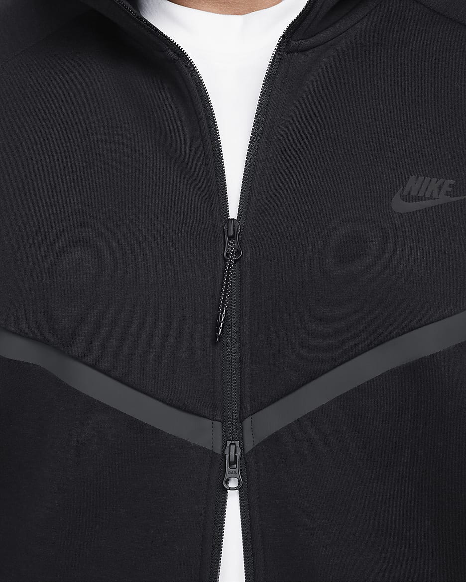 Black and white nike tech hoodie on sale